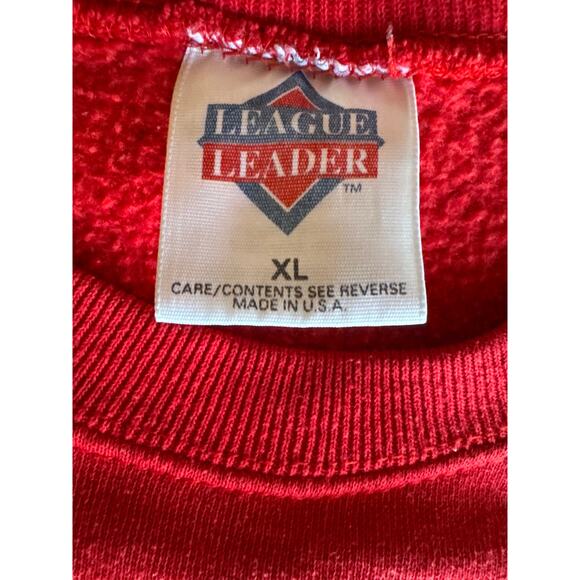 Vintage Taz NFL Kansas City Chiefs USA Made XL Red Crewneck Sweatshirt - Picture 2 of 9